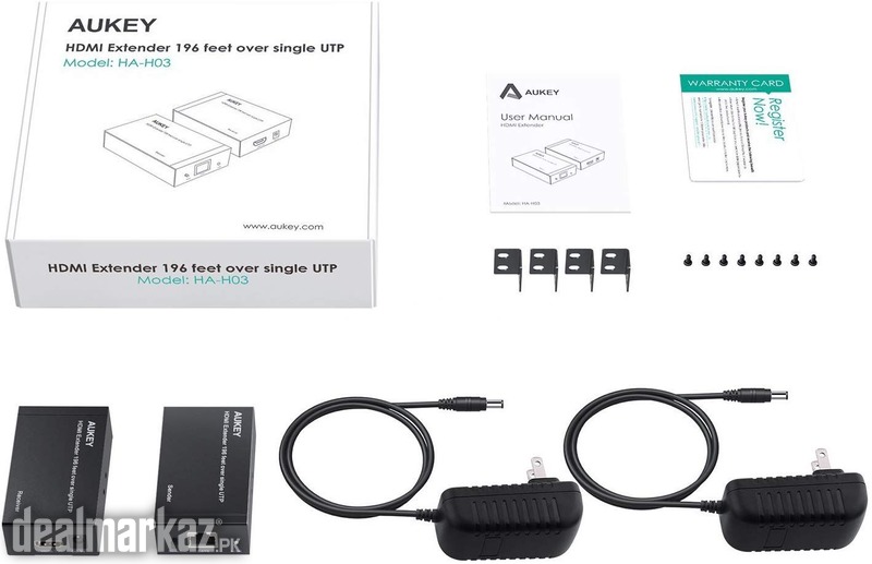 Aukey Hdmi Extender Powered Hdmi Repeater Over Enthernet Cable Suppo