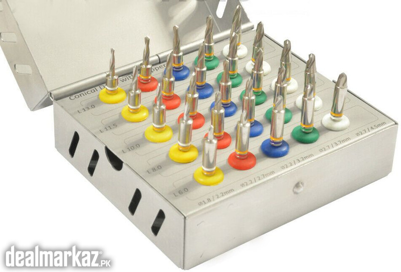 Dental Implant Conical Drill Kit Pcs With Stopper Medical