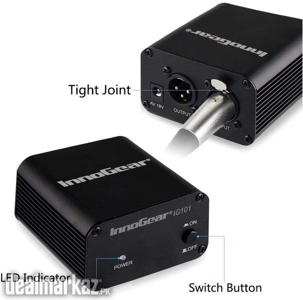 Innogear Channel V Phantom Power Supply Adapter For Any Condenser