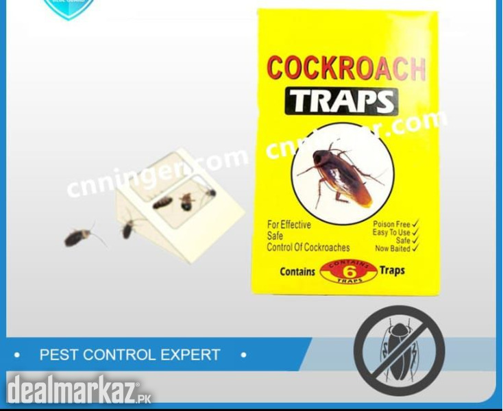 Cockroach Glue Trap - 6 Count, Ready to Use Indoors. Spider Scorpion I ...