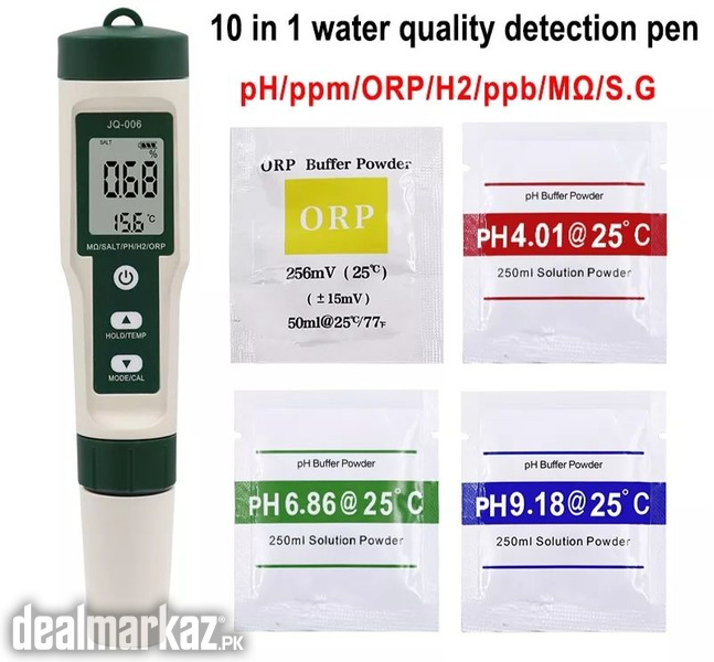 10 in 1 Water Quality Testing Pen, pH/TDS Meter Detector - 178764 ...