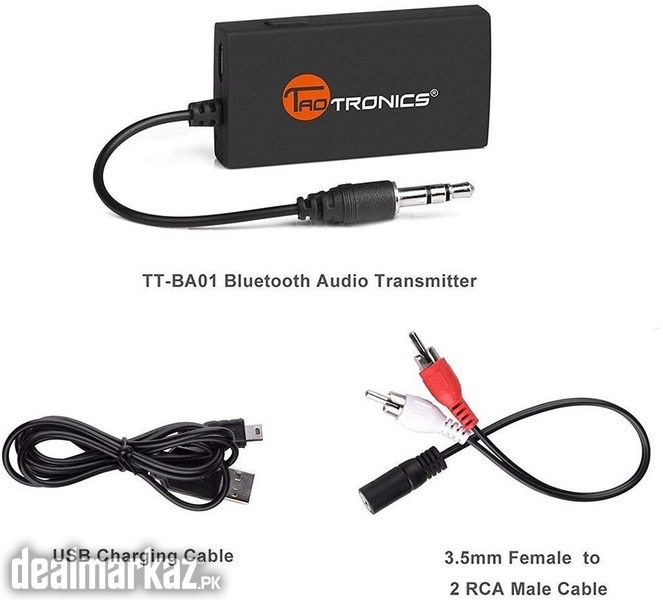 TaoTronics Wireless Portable Bluetooth Transmitter (Connected to 3.5mm ...